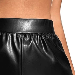 Custom Made Wholesale Women's Genuine Leather Shorts-Breathable Eco-Friendly New Design Customizable Size and logo - Product Image 5
