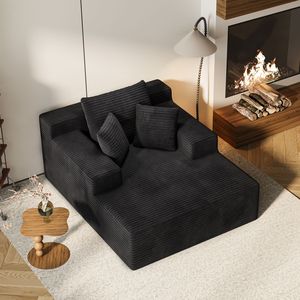 Divano Letto Reclinabile Moderno da 64,96 Pollici con Seduta Profonda, Extra Large, Rivestito in Velluto a Coste, per un Sonno Confortevole all'Interno - Product Image 1