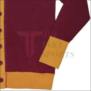 เสื้อคาร์ดิแกนถักปักลายคุณภาพสูงสำหรับทุกเพศ สวมใส่สบายในฤดูใบไม้ร่วงและฤดูหนาว ป้องกันรอยยับ คอลเลคชั่น Sororities แบบแพทช์เวิร์ค คอ halter - Product Image 5