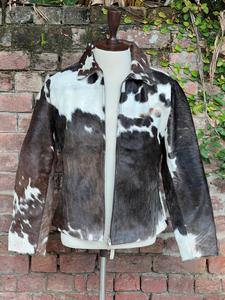 <b>Men's</b> Genuine <b>Leather</b> <b>Jacket</b> Cowhide Pattern Turn-down Collar Zipper Closure Breathable Eco-Friendly Windproof Casual Winter - Product Image 4