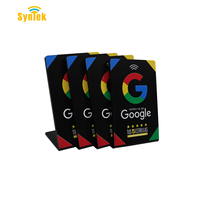 Support de carte NFC RFID en acrylique PVC - Code de table personnalisé pour les avis Google, communication sur les réseaux sociaux, affichage du menu du restaurant, étiquette