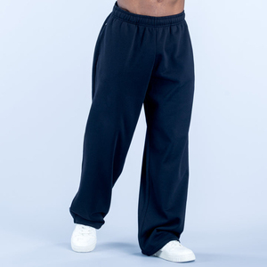 Wholesale Top Trending Custom Logo Men's <b>Oversized</b> Straight Leg Joggers Elastic Waist Inner Drawstring Men's Cotton <b>Sweatpants</b> - Product Image 3
