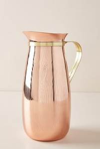 Mug en cuivre ayurvédique avec couvercle et poignée, style vintage, vaisselle artisanale - Product Image 4