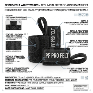 18 Inch Wrist <b>Wraps</b> for Weightlifting Heavy Lifting Gym Training Powerlifting Fitness Wrist Support Straps Adjustable <b>Black</b> - Product Image 2