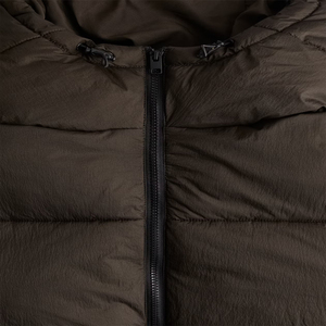 Custom Logo Men's Warm Winter Quilted Puffer <b>Jacket</b> Windbreaker <b>Padded</b> Thick Black <b>Hooded</b> Bubble Puffer <b>Jacket</b> Duck Down OEM - Product Image 5