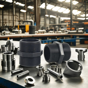 Conexión de Tubería de PVC de Bajo Costo C-Way, Fabricación OEM/ODM, Superficie Lisa, Rosca Macho BSP de Plástico, Niple Hexagonal para Suministro de Agua - Product Image 2