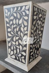 Macetero de Metal con Incrustaciones de Hueso, Hecho a Mano, Forma Redonda, Estilo Minimalista, para Decoración del Hogar, Producto de Lujo, Exportaciones al por Mayor - Product Image 5