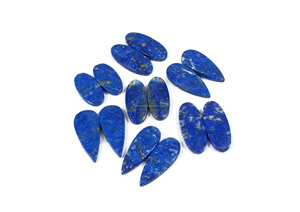 Radha Arts High Quality Natural <b>Lapis</b> <b>Lazuli</b> Blue Cabochon Gemstone Pair for Jewelry Making Handmade Matched Pair From Rajasthan - Product Image 2