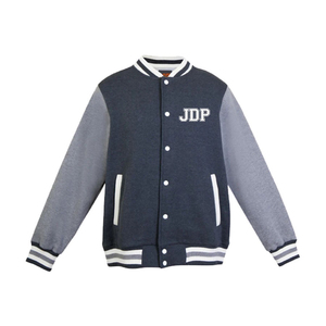 Chaqueta Varsity Verde para Hombre con Letra S Bordada en el Frente, Corte Regular, Estilo Preppy, Cuello Camisero, Material de Poliéster, Invierno - Product Image 3