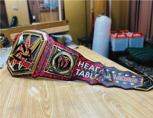 Cinturón de Campeonato de Lucha Libre Personalizado W-W-E Undisputed R-o-m-a-n R-e-i-g-n-s de 2 mm – Placas de Metal Chapadas en Oro, Correa de Cuero - Product Image 4