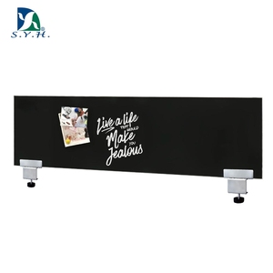Modern Black Tempered Glass Desk Divider Writable Magnetic Features for Bedroom Living Room Home Office School Villa-Versatile - Product Image 1