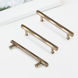 Heavy Duty Zinc Alloy Cabinet <b>Pulls</b> Geometric Faceted <b>Drawer</b> Handles for Kitchen Bathroom Bedroom Furniture Champagne <b>Gold</b> - Product Image 3