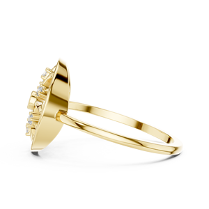 Anillo de Diamantes de Oro Sólido de 14k para Mujer, Corte Brillante Redondo, Anillo de Compromiso Clásico, Apilable, Diseño Minimalista, para Regalo - Product Image 2