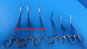 BISONS Kit de pinces vasculaires périphériques médicales en acier inoxydable de haute qualité, 6 pièces, pinces d'occlusion hémostatiques pour la vente en gros - Product Image 2