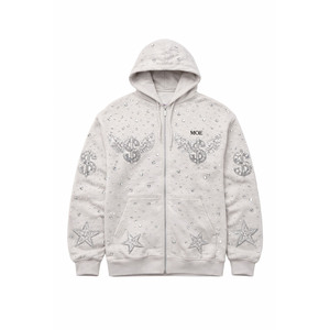 Trending Y2K Bling Rhinestone Graphic Hoodies Full Zip Heavy Fleece Streetwear Custom Logo Bulk Supplier Premium Quality - Product Image 4