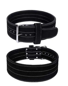 Ceinture de musculation en cuir noir pour homme, réglable, avec boucle de maintien lombaire, équipement de fitness pour entraînement de force - Product Image 4