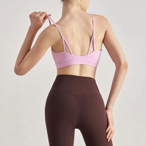 Soutien-gorge de sport pour femme grande taille à col carré, maintien élevé, respirant, pour yoga, gym, fitness, entraînement, avec coussinets amovibles, haut de sport - Product Image 2