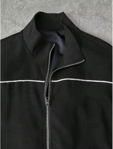 Ensemble de survêtement décontracté d'hiver pour homme en nylon, respirant, coupe-vent, avec blocs de couleur, idéal pour la course et la gym (OEM) - Product Image 3