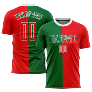 Maillot de football d'été pour homme à faible MOQ, respirant, séchage rapide, manches courtes, personnalisable avec nom imprimé, en polyester - Product Image 2