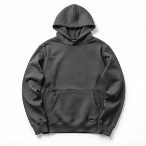 เสื้อฮู้ดผ้าฟลีซปักโลโก้ตามสั่ง ผ้าฝ้าย 100% ทรงโอเวอร์ไซส์ ใส่สบาย สไตล์สตรีทแวร์สำหรับฤดูหนาว - Product Image 2