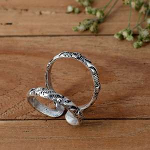 SHYAM JEWELRS Luxury 925 Sterling <b>Silver</b> Arthritis <b>Ring</b> Orthopedic Textured Swan Neck Splint <b>Ring</b>-<b>Adjustable</b> Joint Stability - Product Image 4