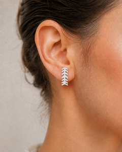 Pendientes de Espina de Pescado |   Pendientes Minimalistas de Plata de Ley 925 con Esqueleto de Pez, Joyería Costera Oceánica - Product Image 5