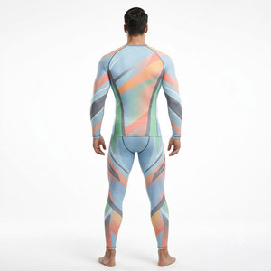 Conjunto de Camiseta Deportiva de Compresión de Manga Larga para Hombre, Color Negro, Spandex y Poliéster, Secado Rápido, Ajuste Sin Costuras, para Entrenamiento y Fitness - Product Image 6