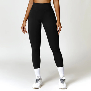 Leggings Deportivos para Mujer, Coloridos, de Algodón/Fibra de Bambú, Tejidos, de Secado Rápido, Transpirables, de Cintura Alta, Ajustados, Elásticos - Product Image 3