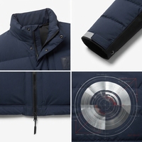 Blouson matelassé technique personnalisé OEM pour homme, imperméable, en nylon recyclé Ripstop, manteau d'hiver, streetwear urbain, articulé et ajusté