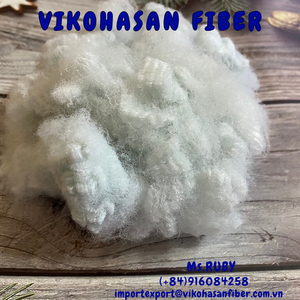 ขายเส้นใยโพลีเอสเตอร์รีไซเคิลสีขาวแห้ง 20D SD เกรด A ยี่ห้อ Vikohasan GRS 100% สำหรับทำพรม แผ่นรองนอน และที่นอน - Product Image 2