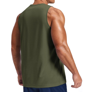 Camiseta sin mangas personalizada de punto liso, 100% algodón, cuello redondo, transpirable y ecológica para hombre SPORTS CODE - Product Image 1