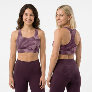2026 New Latest Style Customized Sports <b>Bra</b> Breathable Racerback Workout Yoga Fitness Gym Padded Stretch Quick Dry Crop Top - Product Image 3
