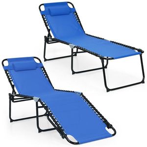 Silla Reclinable Plegable con Respaldo y Reposapiés Ajustables para Uso en la Playa - Product Image 6