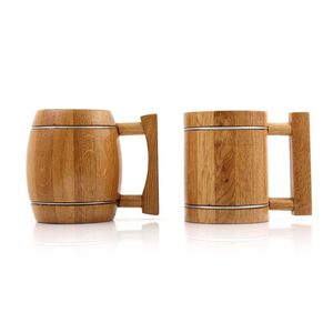 Mug en bois scandinave japonais nordique moderne, classique et élégant avec poignée - Écologique pour usage domestique - Product Image 1