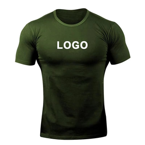 Men's <b>Black</b> Slim Fit Short Sleeve O-Neck Cotton Jersey T-<b>Shirt</b> With Front Logo Print Casual Style Breathable Knitted Fabric - Product Image 3