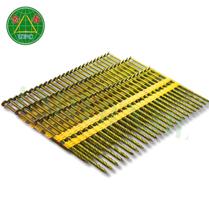 Qualité d'exportation Fabriqué au Vietnam Clous en acier de 3'' x 0.120, 4000 pièces, tête ronde/tige lisse, pour le travail du bois, jaune - Product Image 1