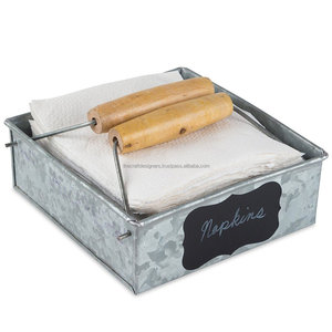 Boîte à mouchoirs galvanisée pour hôtels et restaurants Décoration de table Nouveau style de porte-serviettes Support de rangement de mouchoirs en métal - Product Image 6