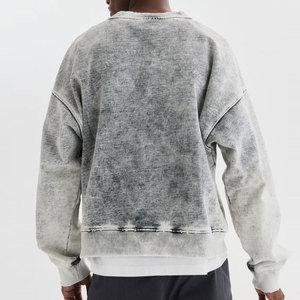 Sudadera con Efecto Ácido de Moda para Hombre, Color Personalizable, Nuevo Estilo, Sudadera con Efecto Ácido en Oferta - Product Image 2