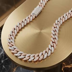 Iced Out Bling Diamond Tennis Premium Luxury Diamond Cuban Chain <b>for</b> Daily Fashion Hip Hop Ice <b>Men</b> Women Gold and <b>Silver</b> chain. - Product Image 2
