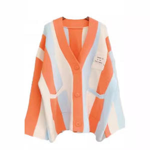 Suéter Cárdigan con Cuello en V de Alta Calidad para Mujer, Abrigo de Punto Fino de Cachemira, Transpirable, para Invierno - Venta al Por Mayor - Product Image 3