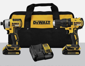 Prêt à être expédié : perceuse sans fil 20V MAX, visseuse à chocs, kit combiné de 2 outils électriques - Product Image 1