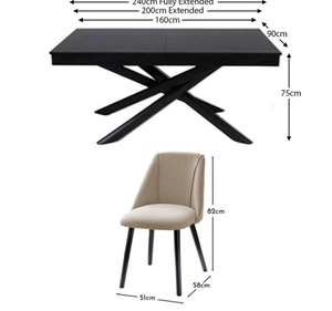 ชุดโต๊ะรับประทานอาหารไม้สักแท้สไตล์มินิมอล Osteria Giulia - Product Image 6