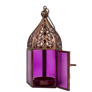 Ramadan Home Tabletop and Hanging Decorations Rose Gold Metal Moroccan Candle Holder <b>Lanterns</b> - Product Image 5