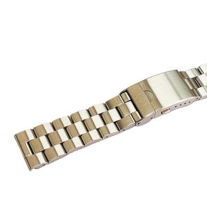 สายนาฬิกาข้อมือสแตนเลสพร้อมหัวเข็มขัดนิรภัยแบบดันสองตัวสำหรับนาฬิกาส่วนใหญ่ - Product Image 1