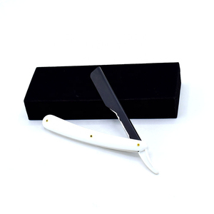 Classic Professional Barber Stainless Steel Straight Edge <b>Razor</b> Cutthroat Shaving Single <b>Blade</b> Reusable Custom Logo Durable - Product Image 4