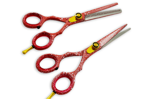 Kit de ciseaux de barbier professionnels, ciseaux de coiffure en acier inoxydable et ensemble de ciseaux à effiler pour hommes - Product Image 3