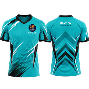 Maillot de football personnalisé Game On Industries pour homme, col en V, manches courtes, polyester respirant, vêtements de sport toutes saisons - Product Image 6