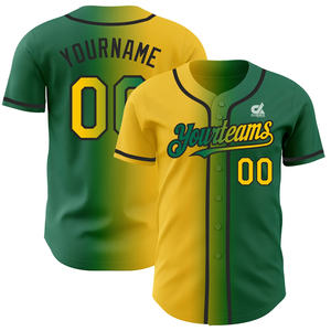 Uniforme de Béisbol Personalizado Unisex, Transpirable, Antibacterial, 100% Poliéster, con Botones, Manga Corta, Nombre Personalizado - Product Image 3