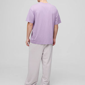 T-shirt unisexe décontracté à col rond et manches courtes en jersey 100 % coton respirant et écologique, 150 GSM, pour hommes, vente en gros, OEM - Product Image 2