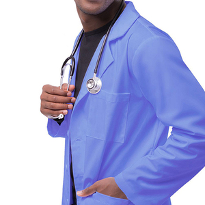 Custom Unisex <b>Scrub</b> <b>Tops</b> with Knitted Fabric Lightweight Needle Detection Seamless Fusing Hospital Use - Product Image 5